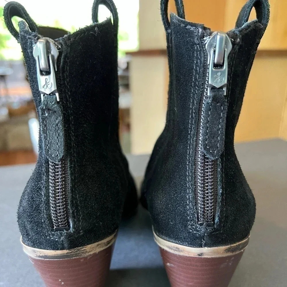 Sam Edelman Black Suede Bootie Size 7.5 - Picture 5 of 5